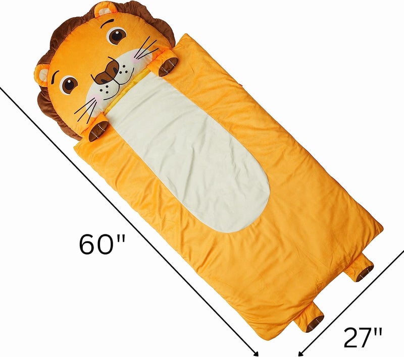 Unicorns & Robots Kid's Nap Buddies Character Preschool Nap Mat, Toddler Sleeping Bag with Pillow for Daycare, Ages 3+ - Image 2